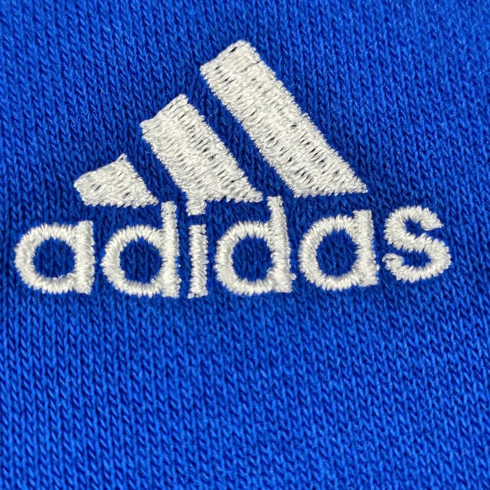 Adidas Mens Large Blue 3-Stripes Raglan Pullover Hoodie Sweatshirt Vintage Style